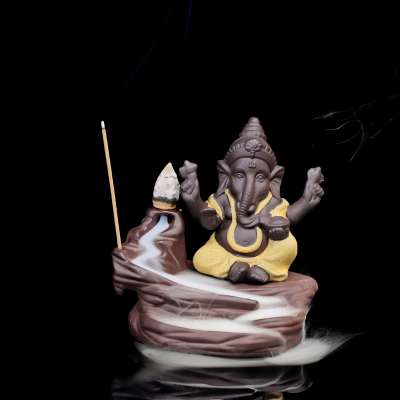 Arabic incense burner indian burners india lord statues ganesha backflow ceramic ganesha incense burner