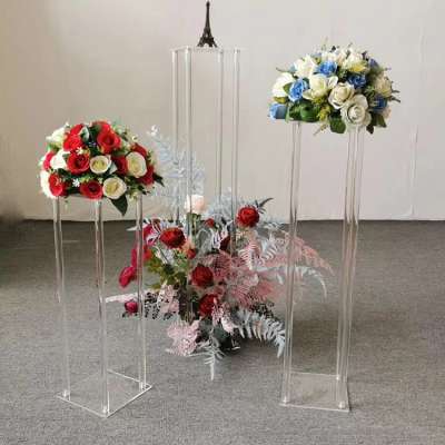 Wedding table centerpieces lighted led light tall crystal candelabras glass candelabra candlestick tall acrylic flower stand can