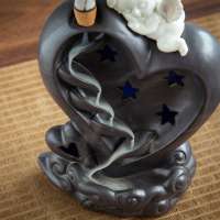 Incense oil fragrance burner wick stone