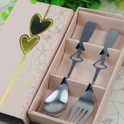 Cheap Price Wedding Favors Gifts Heart Shaped Spoon And Fork Set Wedding Guest Gifts